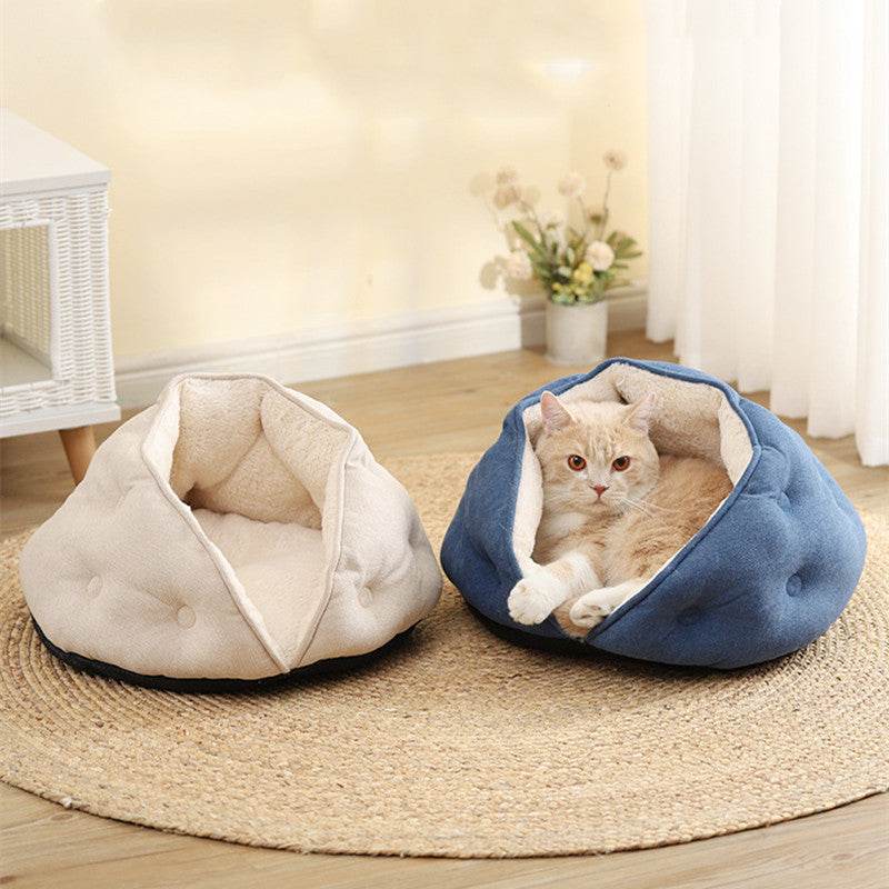Pet Short Plush Shell Dumpling Nest Fleece Warm - Here2Save