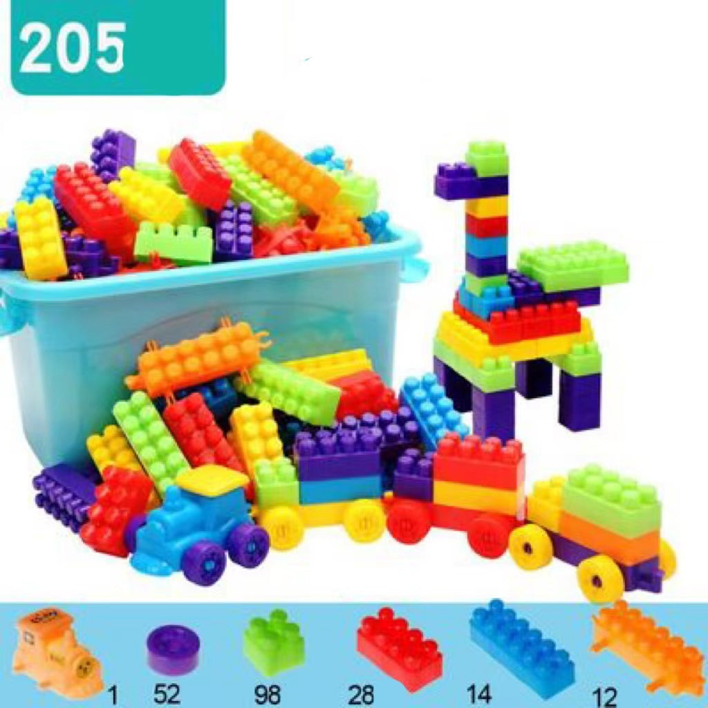 Children's Building Blocks Plastic Assembly Toy Small Train