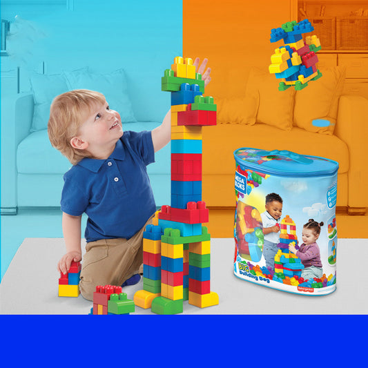 Large Particle Building Blocks Alphabet Train Learning Baby