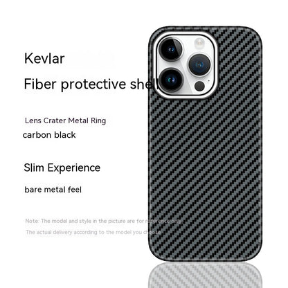 Funda protectora de fibra de carbono para teléfono móvil Kevlar