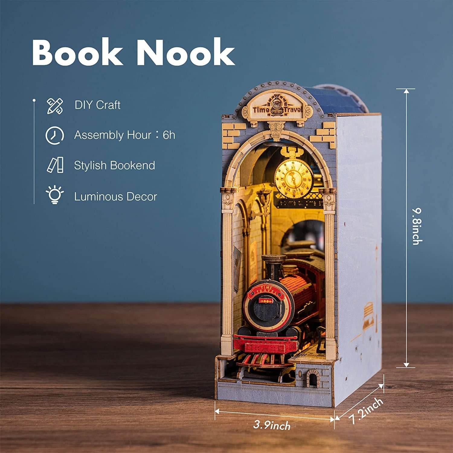 Robotime Rolife Book Nooks Series Stories In Books 4 Kinds DIY Wooden Miniature House Furniture Sakura Densya TGB01 Dropshipping - Here2Save
