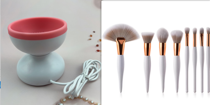 Máquina limpiadora de brochas de maquillaje USB portátil, cepillo cosmético eléctrico, herramientas de limpieza y lavado, limpieza automática de brochas de maquillaje