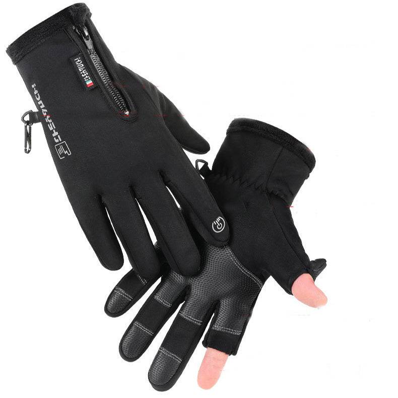 Opened-Finger Gloves Touchscreen Unisex Waterproof Windproof Warm Winter Gloves For Cycling Fishing Skiing - Here2Save