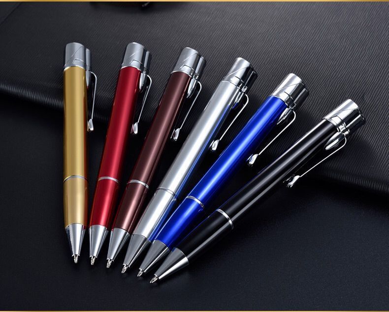 Creative Metal Signature Pen Lighter Windproof Gas Inflatable Jet Lighter Mini Portable Business Birthday Gift Men - Here2Save