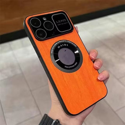 Funda magnética para teléfono con ventana grande