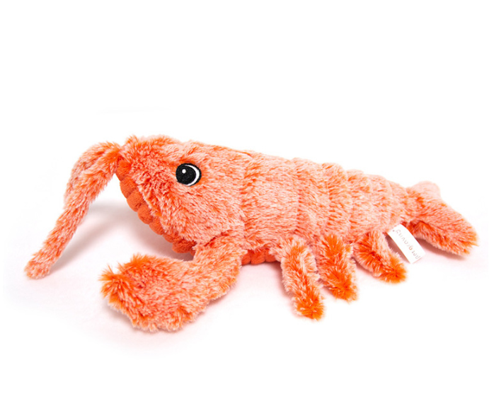 Pet Toys Electric Jumping Shrimp USB Charging Simulation Lobster Funny Cat Plush Pets Toy - Here2Save