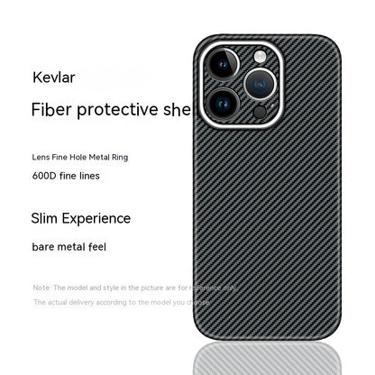 Funda protectora de fibra de carbono para teléfono móvil Kevlar