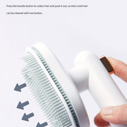 Pet Comb Cat Dog To Remove Floating Hair Pet Hair Brush Hair Removal Artifact Pet Grooming Brush Supplies Self Cleaning Comb Pet Products - Here2Save