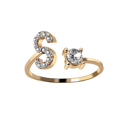 New Design Adjustable 26 Initial Letter Ring Fashion Jewelry For Women Simple Elegant Jewelry - Here2Save