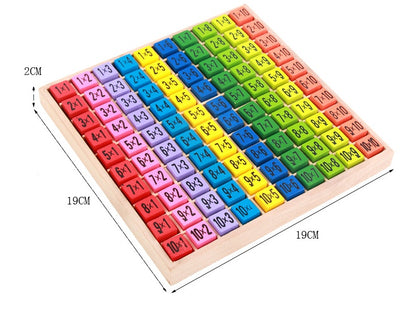 Wooden Montessori Multiplication Table