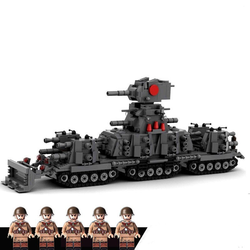 Compatible Building Blocks MOC Restore World Of Tanks KV99KV-44 Model Piecing  Boy Birthday Gift