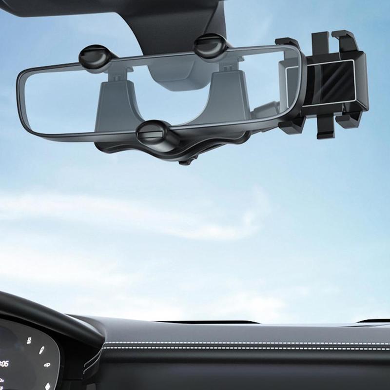 Rearview Mirror Phone Holder For Car Rotatable And Retractable Car Phone Holder Multifunctional 360 Rear View Mirror Phone Holder Suitable For All Mobile Phones And All Car - Here2Save