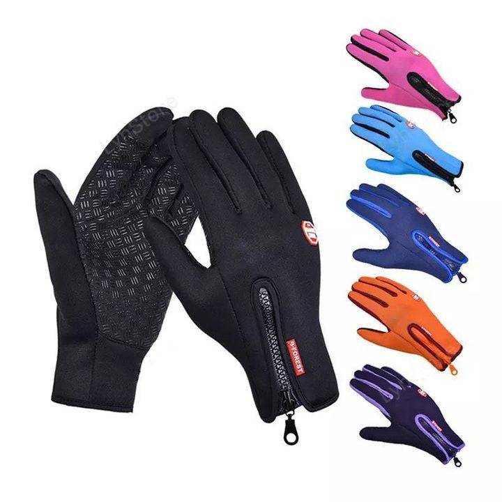 Winter Gloves Touch Screen Riding Motorcycle Sliding Waterproof Sports Gloves With Fleece - Here2Save