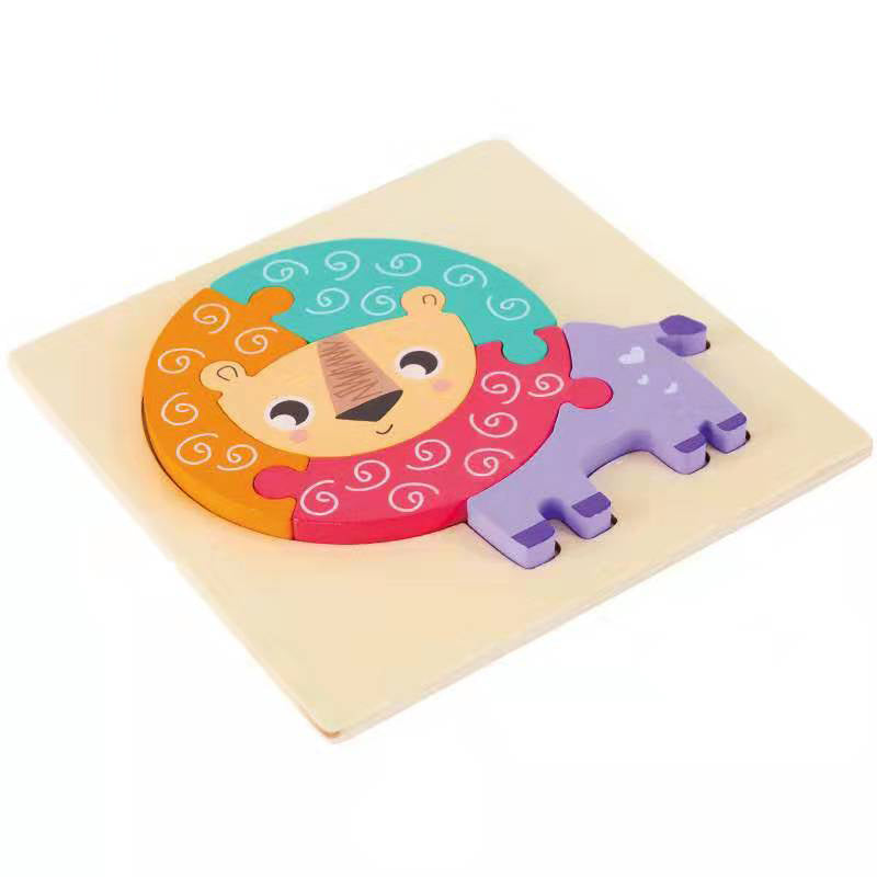 Cartoon three dimensional animal puzzle