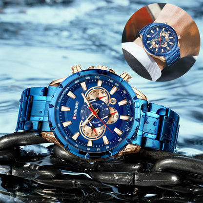 Tactical Motorcycle Waterproof Luminous Watch Timing Multi-Pointer - Here2Save