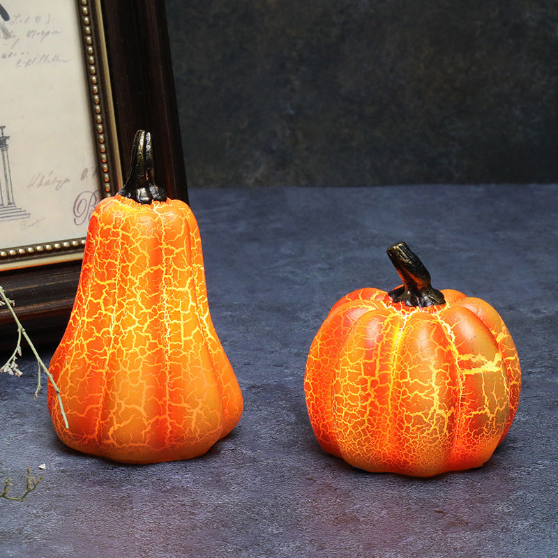 New Halloween Pumpkin Lantern Simulation Pumpkin LED Candle Lamp Resin Luminous Pumpkin - Here2Save