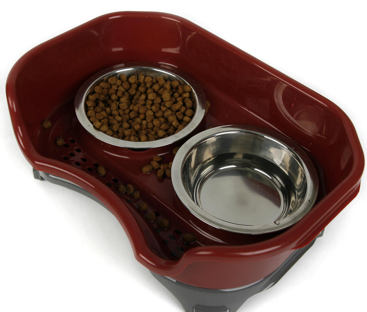 Cuenco para perros y gatos, cuenco doble para mascotas, a prueba de salpicaduras, cuenco de arroz para perros y gatos, cuenco de comida, cuenco de acero inoxidable