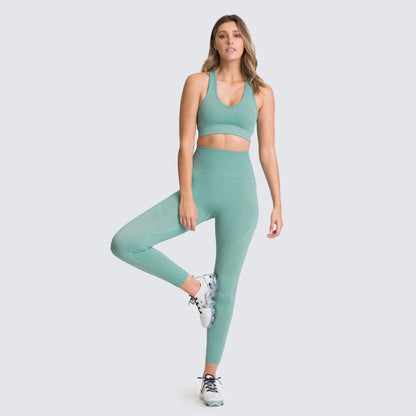 Conjunto Gimnasio Sin Costuras Nylon Mujer Ropa Deportiva