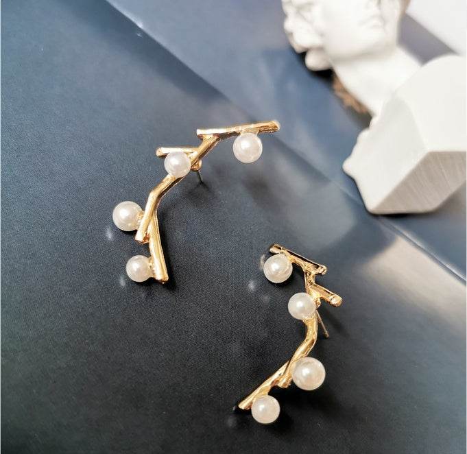 Personalized Pearl Net Earrings - Here2Save