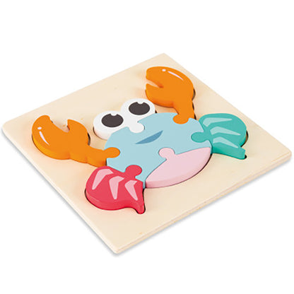 Cartoon three dimensional animal puzzle