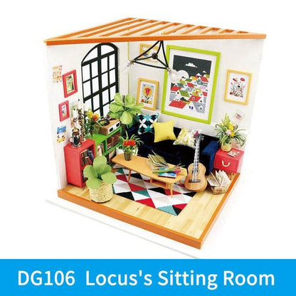 Robotime DIY Wooden Miniature Dollhouse 1 24 Handmade Doll House Model Building Kits Toys For Children Adult Drop Shipping - Here2Save