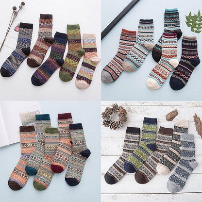 Winter Thick Warm Stripe Wool Socks Casual Sock Business Socks - Here2Save