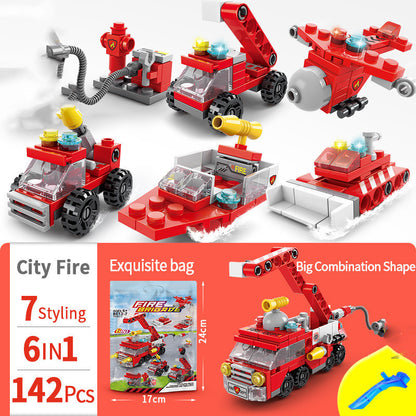 Toy Intelligence Small Particles Splicing Car Boy Assembling Building Blocks