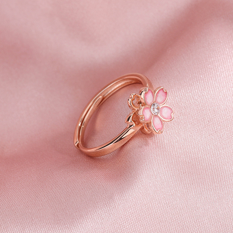 Cherry Blossom Rotatable Ring Ins Sweet Rings