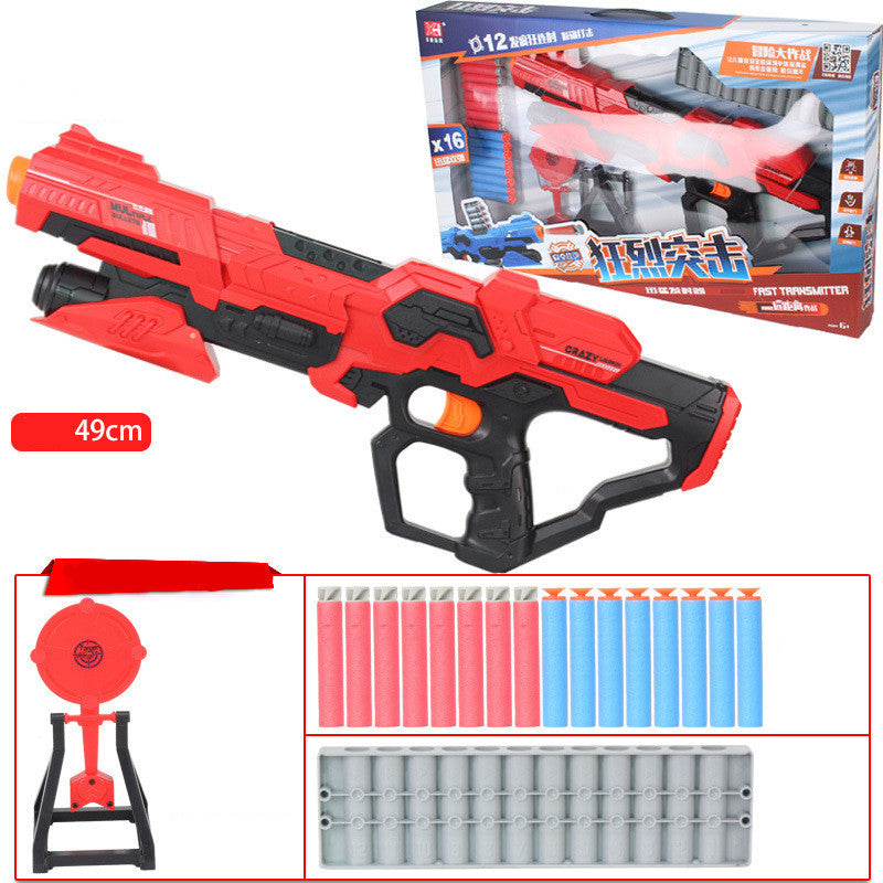 Vibrato child hit me duck series shooting space gun aerodynamic soft bullet gun toy factory direct sales