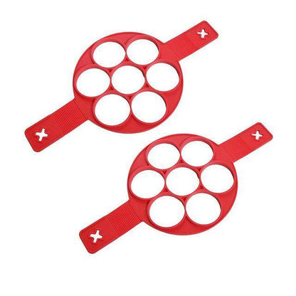 Silicone Non Stick Fantastic Egg Pancake Maker Ring Kitchen Baking Omelet Molds Flip Cooker Egg Ring Mold - Here2Save