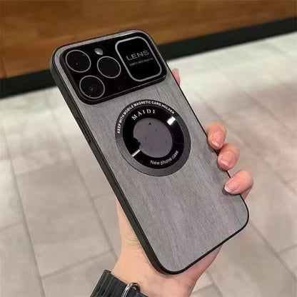 Funda magnética para teléfono con ventana grande