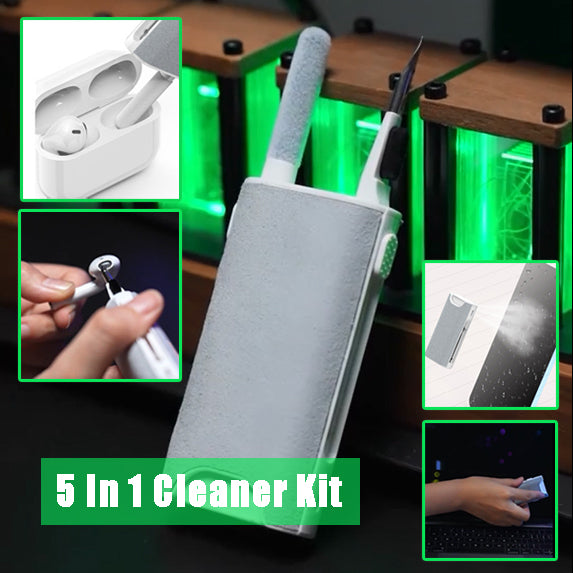 5 In 1 Screen Cleaner Kit Camera Phone Tablet Laptop Screen Cleaning Tools Earphone Cleaning Brush Pen For Office - Here2Save