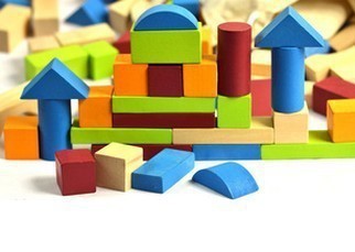 Solid wood building blocks