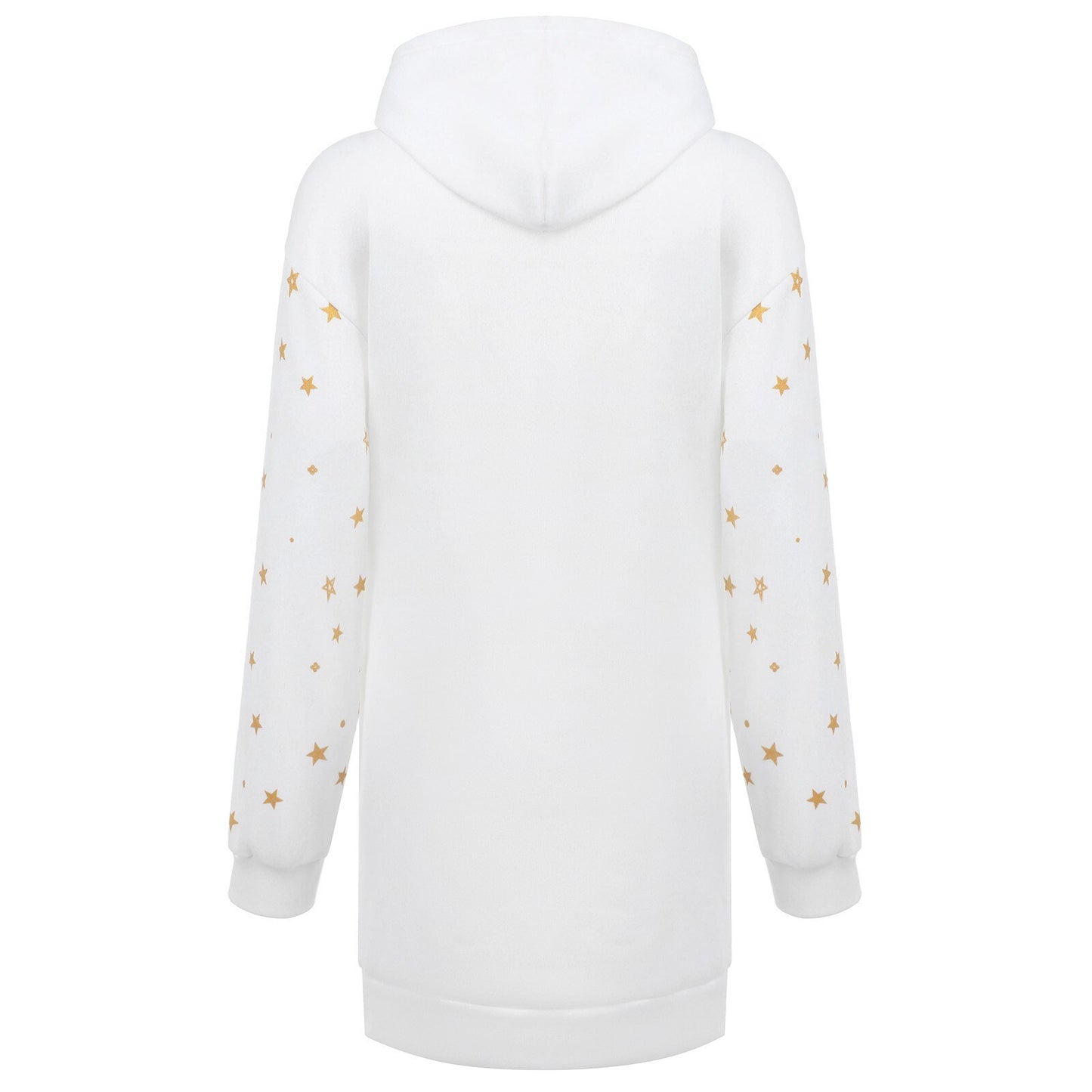 Christmas hot sale printed mid-length pocket hooded long-sleeved sweater