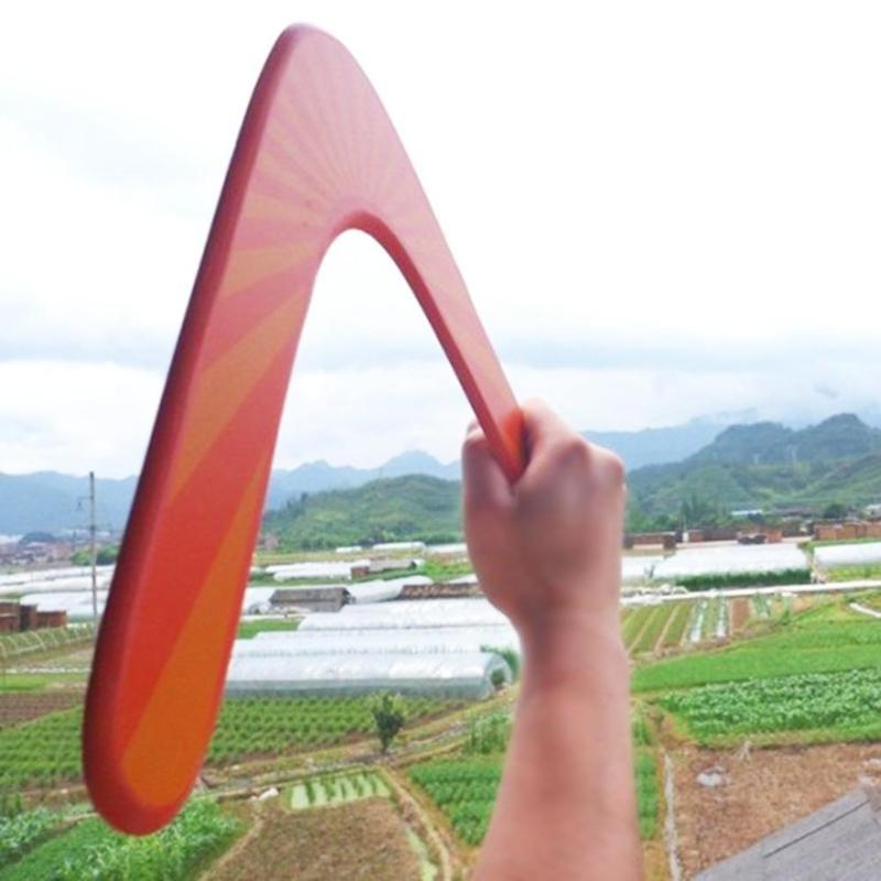 Wooden curved ruler V-shaped boomerang toy