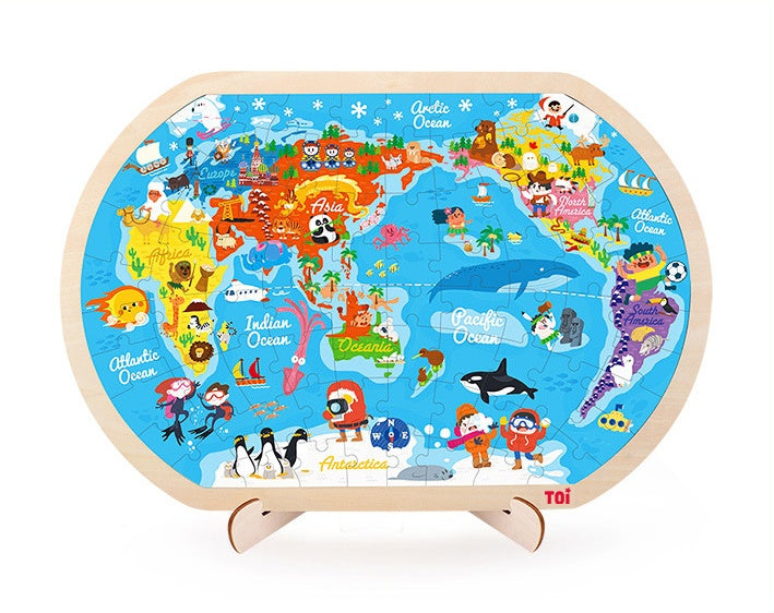 World Map Wooden Puzzle