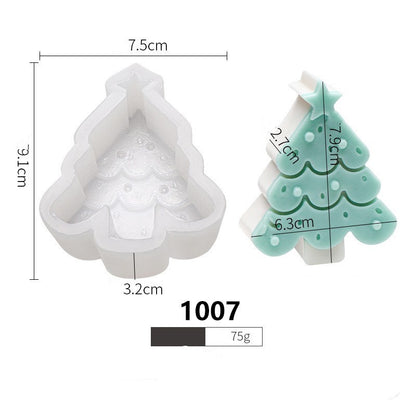 Molde de silicona para árbol de Navidad, alce, hombre de jengibre