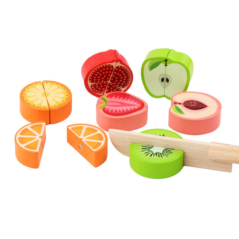 Children's fruit logarithmic board puzzle building blocks