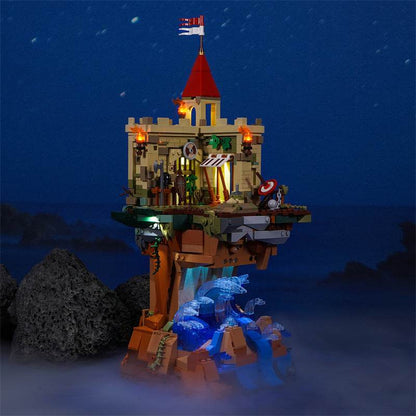 Cliff Castle Middle Ages LED Block Lighting Toys - Here2Save