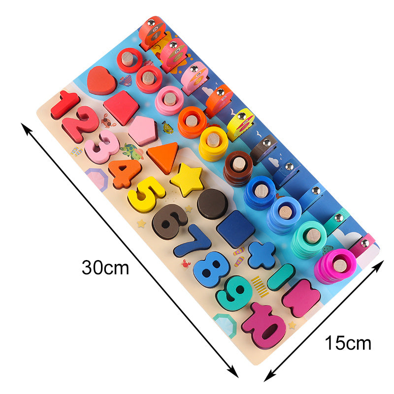 Wooden Children's Digital Toy Logarithmic Board