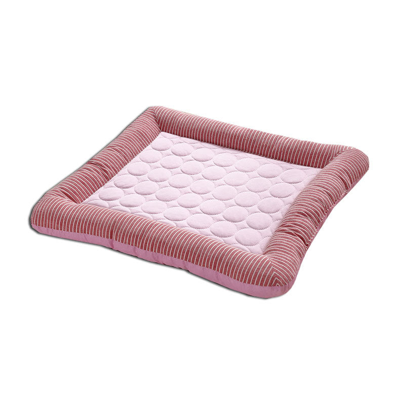 Almohadilla refrescante para mascotas, cama para perros, gatos, cachorros y gatitos, manta fresca para mascotas, Material de seda helada, suave para dormir en verano, rosa, azul, transpirable