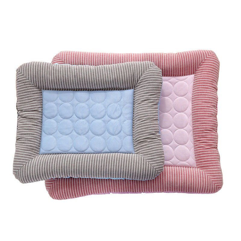 Almohadilla refrescante para mascotas, cama para perros, gatos, cachorros y gatitos, manta fresca para mascotas, Material de seda helada, suave para dormir en verano, rosa, azul, transpirable