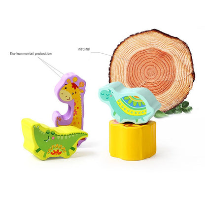 Wooden Animals BalanceBblocks Play For Children