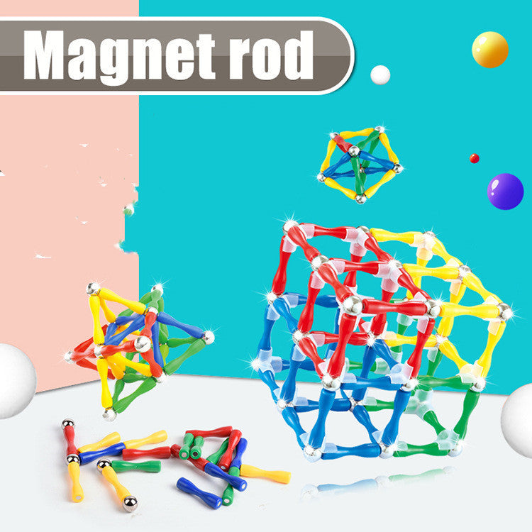 Magnet Boy And Girl Magnetic Rod Assembling Educational Toy