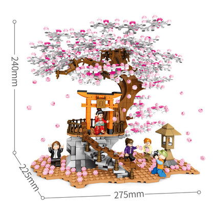 Sakura Street View modelo rompecabezas ensamblado juguetes de bloques de construcción