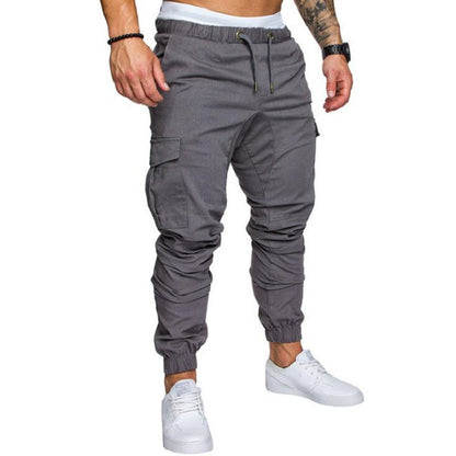 Pantalones casuales de tela tejida para hombre Pantalones con cordón