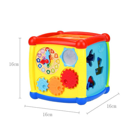 Children's Multifunctional Smart Cube Hexahedron Music Light Shape