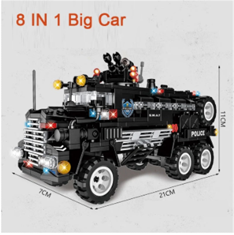 Building Blocks Small Particles Building Blocks Toys Combat Command Vehicle