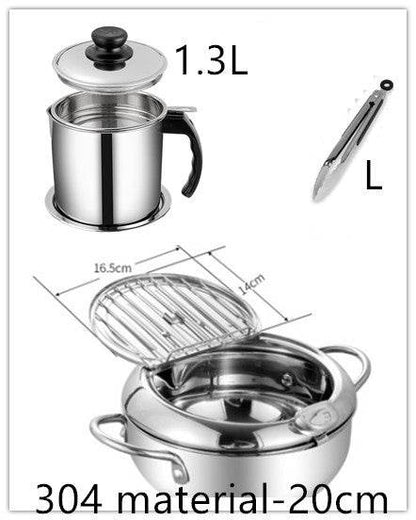 Stainless Steel Telescopic Folding Basket Frying Basket French Fries Degreasing Kitchen Tool - Here2Save