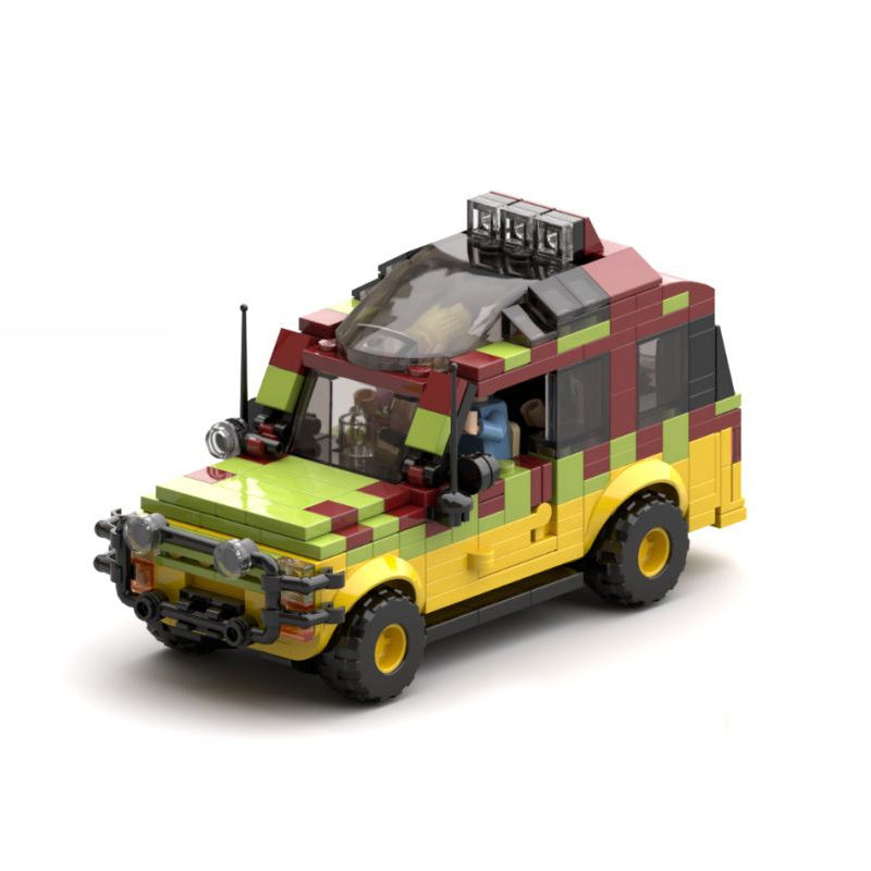 Applicable Building Block Set Car Jurassic Park 25912 Camouflage Ford